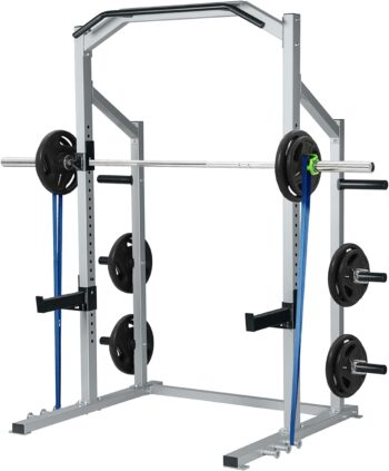 GDLF Power Rack Squat Stand Home Gym Strength Training Power Cage Weight Rack with Pull Up Attachment