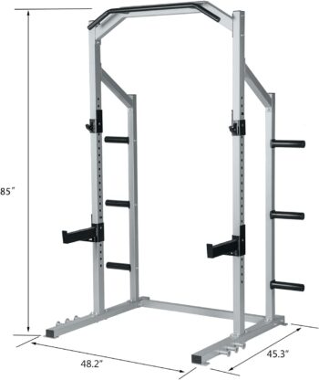 GDLF Power Rack Squat Stand Home Gym Strength Training Power Cage Weight Rack with Pull Up Attachment
