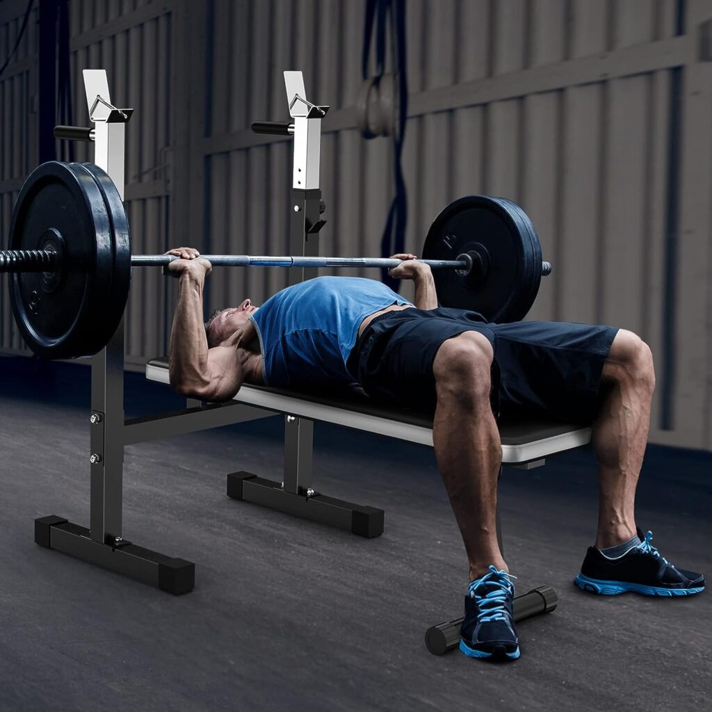 Curated visual reference: Gallery Detail: Lmdex Adjustable Weight Bench Press With Squat Rack Folding