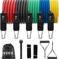 VEICK Resistance Bands for Working Out, Exercise Bands, Workout Bands, Resistance Bands Set with Handles for Men Women, Weights for Strength Training Equipment at Home