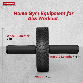 Vinsguir Ab Roller Wheel - Ab Workout Equipment for Difficult Abdominal & Core Strength Training, Home Gym Fitness Equipment, Exercise Wheel for Men Women