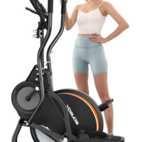 YOSUDA Pro Cardio Climber Stepping Elliptical Machine, 3 in 1 Elliptical, Total Body Fitness Cross Trainer with Hyper-Quiet Magnetic Drive System, 16 Resistance Levels, LCD Monitor & iPad Mount
