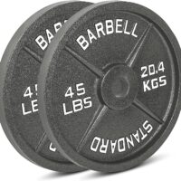 Cast Iron Olympic Weight Plates – Free Weights With 2-inch Hole & Anti-Rust Hammertone Finish - Ideal for Strength Training, CrossFit Equipment & Home Gym Set – Sold in Pairs - 2.5LB–45LB