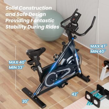 Exercise Bike-Indoor Cycling Bike Stationary for Home,Spin bike With Comfortable Seat Cushion and Digital Display