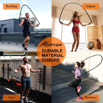 Jump Rope, Weighted Jump Ropes for Men women, 2.8lb 3lb 5lb Heavy Skipping Rope for Exercise, Adult Jumpropes for Home Workout, Improve Strength and Building Muscle,Total Body Workout Equipment