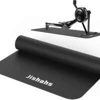 JISHAHS Universal Indoor Rowing Machine Mat- 8.5 x 2.3 FT Exercise Equipment Mat for Concept 2, Nordictrac, Sunny, Hydrow etc. Extra Long Non-Slip and Waterproof, Under Rower Floors Protection