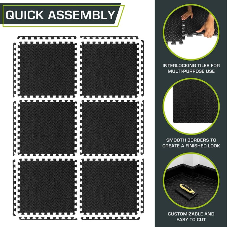 ProsourceFit Puzzle Mat ½ Pollice: Pavimentazione EVA Per Palestra Domestica (24 Sq Ft, Beige)