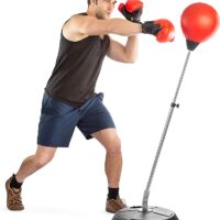 Punching Bag with Stand, Boxing Bag for Adults and Teens - Height Adjustable - Speed Bag - Great for MMA Training, Boxing Equipment, Workout Equipment, Stress Relief & Fitness