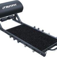 RitFit Multi-function Hip Thrust Machine Bench Platform HTM-800, 800lbs Capacity Booty Workout Equipment with Thick Back Pad, Barbell Hip Thrust Cover and Band Pegs, for Glute Training Home Gym