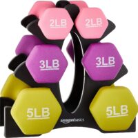 Amazon Basics Easy Grip Workout Dumbbell, Neoprene Coated, Various Sets and Weights available