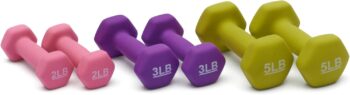 Amazon Basics Easy Grip Workout Dumbbell, Neoprene Coated, Various Sets and Weights available