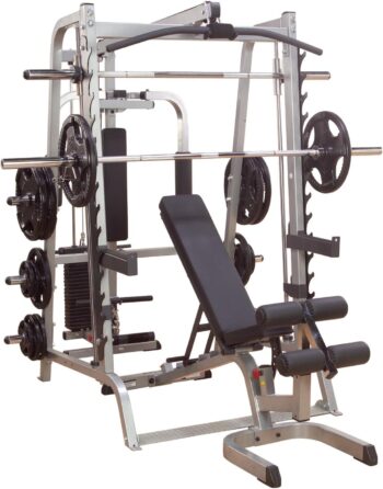 Body-Solid Series 7 Smith Machine Gym Package, Power Rack for Strength and Weight Training