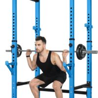 Bongkim Power Rack, Rack Cage for Weight Training, Adjustable Squat Stand Rack for Home Gym Equipment, Lifting Cage with 660lb Capacity