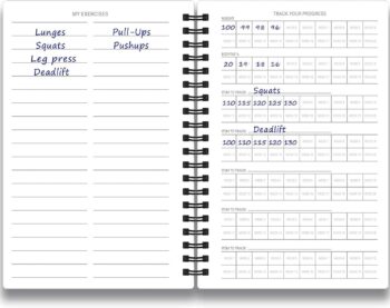 Cossac Undated Fitness Journal & Workout Planner - Designed by Experts Gym Notebook, Workout Tracker,Exercise Log Book for Men Women