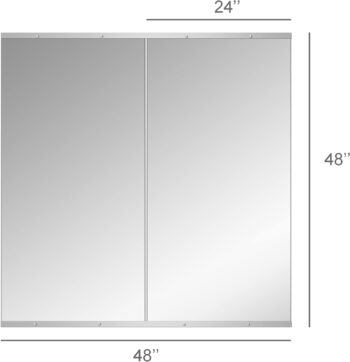 Delma Home Gym Mirror, 48''x24''x2PCS, Large Full Body Mirror for Yoga, Glass Frameless Mirror for Wall Mounted, Wall Mirror for Home Gym, Garage, Bedroom, Bathroom (Glass - 48''x24'' - 2PCS)