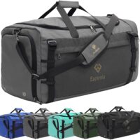 Eackrola Large Sports Gym Bag, Travel Duffel bag with Wet Pocket & Shoes Compartment for men women, 65L, Lightweight