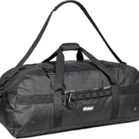 Fitdom 130L 36" Heavy Duty Extra Large Sports Gym Equipment Travel Duffle Bag W/Adjustable Shoulder & Compression Straps. Perfect for Soccer Baseball Basketball Hockey Football & Team Coaches & More