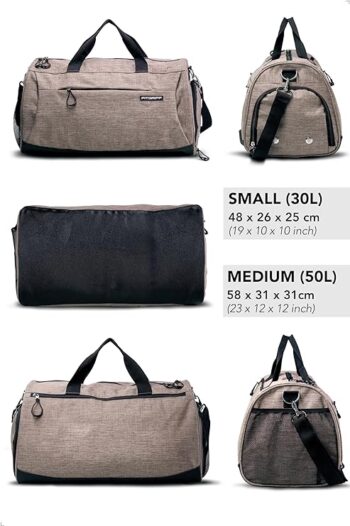 Fitgriff Gym Bag V1 for Men & Women with Shoe & Wet Compartment - Duffle Bag for Travel, Sports, Fitness & Workout