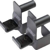Fitness Reality 2816 Steel J-Hooks, Set of 2, Fits 2" x 2" Steel Power Cages, Black
