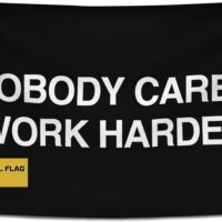 Gold Trident Nobody Cares Motivational Gym Banner - Inspire Your Workout with this Banner - Perfect Fitness Wall Decor for Gym, Dorm - Stay Motivated with Cool Motivation Art - 3x5 Feet