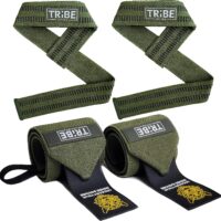 Heavy Duty Wrist Wraps and Lifting Straps - 21" Wrist Wraps for Weightlifting Men and 24" Wrist Straps for Weightlifting with Silicone Grip and Padding - Weight Lifting Wrist Wraps and Deadlift Straps