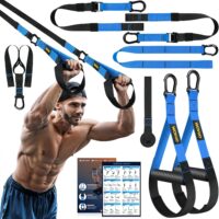 Home Resistance Training Kit, Bodyweight Resistance Straps for Full-Body Workout, 2 Adjustable Workout Straps with Handles, Door Anchor, Supports Up to 500Lbs, All-in-ONE Home Gym Equipment