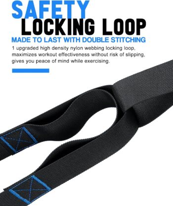 Home Resistance Training Kit, Bodyweight Resistance Straps for Full-Body Workout, 2 Adjustable Workout Straps with Handles, Door Anchor, Supports Up to 500Lbs, All-in-ONE Home Gym Equipment