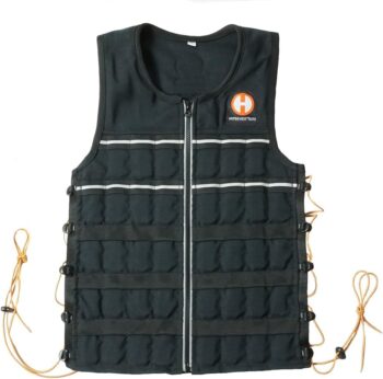 Hyperwear Hyper Vest ELITE Fully Adjustable Weight Vest - Stretch CORDURA® Fabric Zipper Thin Steel Weights - Weighted Vests for Running, Strength, Endurance, Walking - Sizes S, M, L, XL