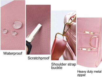 ICEIVY Gym Duffle Bag Dry Wet Separated Gym Bag Sport Duffle Bag Training Handbag Yoga bag with Extra Drawstring Backpack (pink) Large