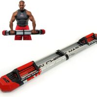 IRON CHEST MASTER Push Up Bar | At Home Workout Equipment for Chest Workouts | Push Up Board Includes Resistance Bands and Unique Fitness Program
