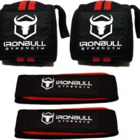 Iron Bull Strength Wrist Wraps & Lifting Straps Combo