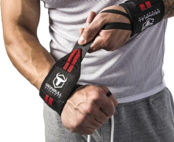 Iron Bull Strength Wrist Wraps & Lifting Straps Combo