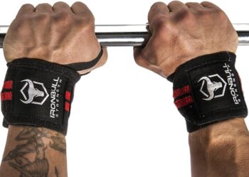 Iron Bull Strength Wrist Wraps & Lifting Straps Combo
