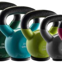 Kettlebells - Professional Grade, Vinyl Coated, Solid Cast Iron Weights With a Special Protective Bottom