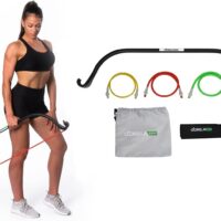 Lite Gorilla Bow Portable Home Gym Resistance Bands and Bar System for Travel, Fitness, Weightlifting and Exercise Kit, Full Body Workout Equipment Set