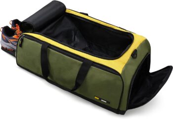 MIER Large Gym Bag for Men with Shoes Compartment Mens Lightweight Sports Travel Duffle Bags for Workout Fitness Weekender, 60L, Army Green