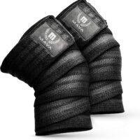Mava Sports Knee Wraps (Pair) for Men & Women | Ideal for Cross Training, WODs, Gym Workouts, Weightlifting, Fitness & Powerlifting | Knee Straps for Squats | 72" Compression & Elastic Support