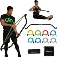 Original Gorilla Bow Portable Home Gym Resistance Bands and Bar System for Travel, Fitness, Weightlifting and Exercise Kit, Full Body Workout Equipment Set