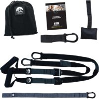 POSTURELY Bodyweight Trainer Kit - Suspension Resistance Training Straps for Full Body Workouts at Home