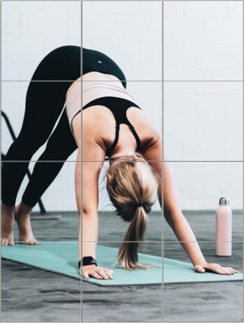 Ruomeng Gym Mirrors 12 Inch x 12Pcs Wall Mounted Mirror Glass Frameless Full Length Mirror Tiles for Home Gym, Bedroom, Door & Bathroom