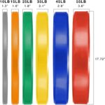 SPART Color Coded Weight Plates - 2-Inch Cast Iron Olympic Plates With Tri-Grip Design