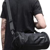 Small Sports Gym Bag Workout Lightweight Duffel Bags for Men and Women Black X-Small