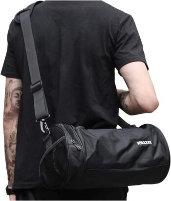 Small Sports Gym Bag Workout Lightweight Duffel Bags for Men and Women Black X-Small