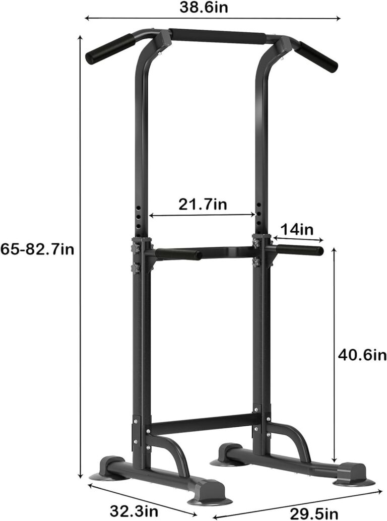 SogesPower Power Tower Dip Station Pull Up Bar for Home Gym...