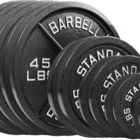 Steel Olympic Plates 355lb Set - Olympic Standard Premium Coated 2.5lb, 5lb, 10lb, 25lb, and 3x 45lb Pairs for Weight Lifting Powerlifting