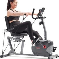 Sunny Health & Fitness Performance Interactive Series Recumbent Exercise Bike with Optional SunnyFit® App Enhanced Bluetooth Connectivity