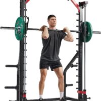 Sunny Health & Fitness Premium Squat Smith Machine Power Rack