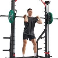 Sunny Health & Fitness Premium Squat Smith Machine Power Rack