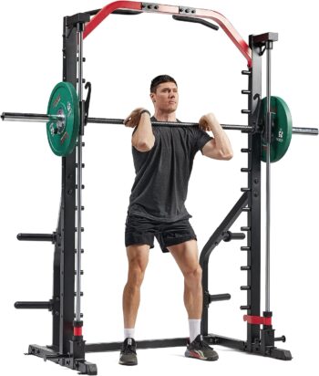 Sunny Health & Fitness Premium Squat Smith Machine Power Rack