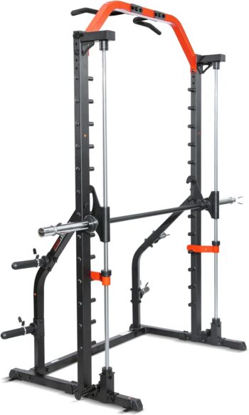 Sunny Health & Fitness Premium Squat Smith Machine Power Rack